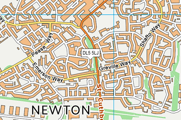 DL5 5LJ map - OS VectorMap District (Ordnance Survey)