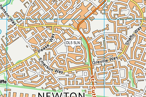 DL5 5LN map - OS VectorMap District (Ordnance Survey)