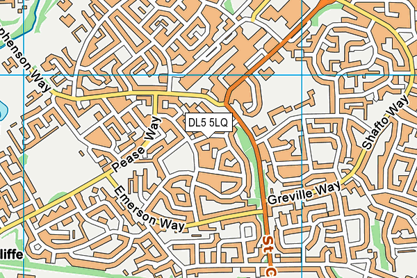 DL5 5LQ map - OS VectorMap District (Ordnance Survey)