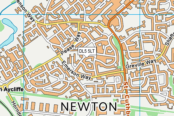 DL5 5LT map - OS VectorMap District (Ordnance Survey)