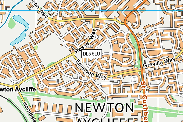 DL5 5LU map - OS VectorMap District (Ordnance Survey)
