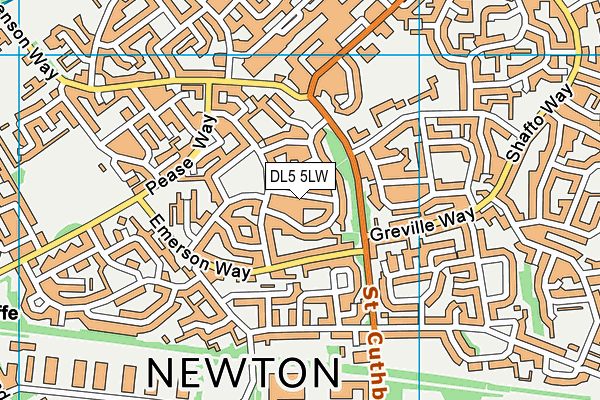 DL5 5LW map - OS VectorMap District (Ordnance Survey)