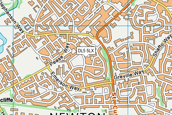 DL5 5LX map - OS VectorMap District (Ordnance Survey)