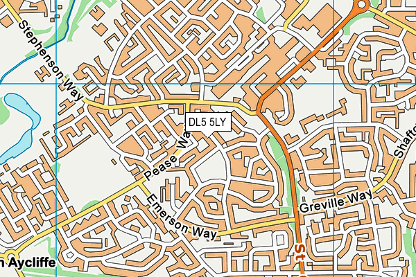DL5 5LY map - OS VectorMap District (Ordnance Survey)