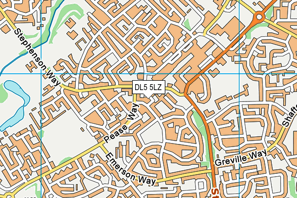 DL5 5LZ map - OS VectorMap District (Ordnance Survey)