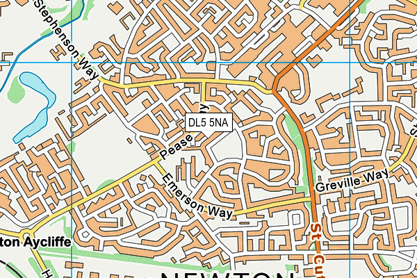 DL5 5NA map - OS VectorMap District (Ordnance Survey)