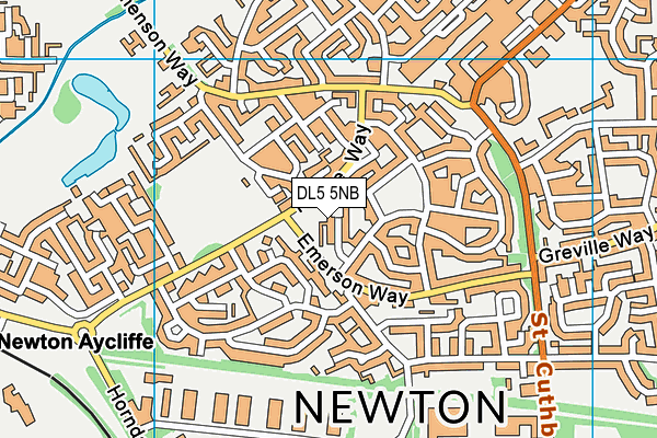DL5 5NB map - OS VectorMap District (Ordnance Survey)