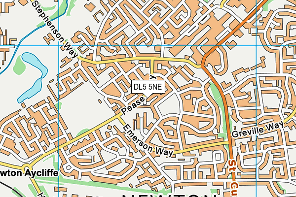 DL5 5NE map - OS VectorMap District (Ordnance Survey)