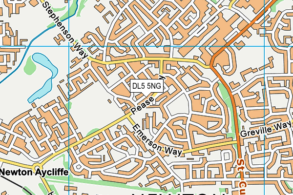 DL5 5NG map - OS VectorMap District (Ordnance Survey)