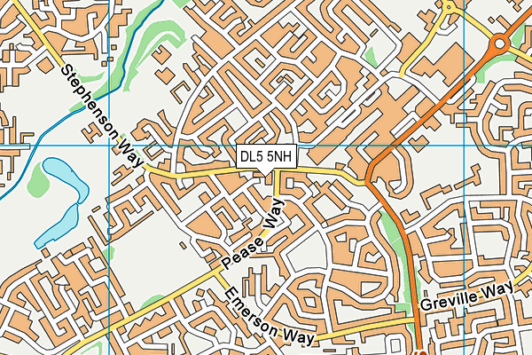 DL5 5NH map - OS VectorMap District (Ordnance Survey)