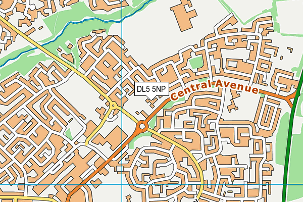 DL5 5NP map - OS VectorMap District (Ordnance Survey)