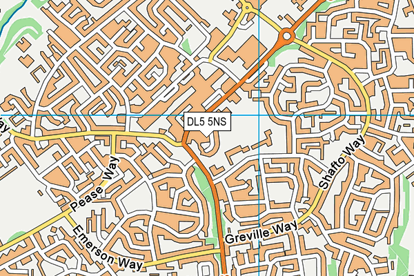 DL5 5NS map - OS VectorMap District (Ordnance Survey)
