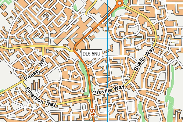 DL5 5NU map - OS VectorMap District (Ordnance Survey)
