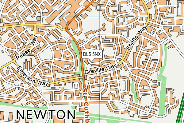 DL5 5NX map - OS VectorMap District (Ordnance Survey)