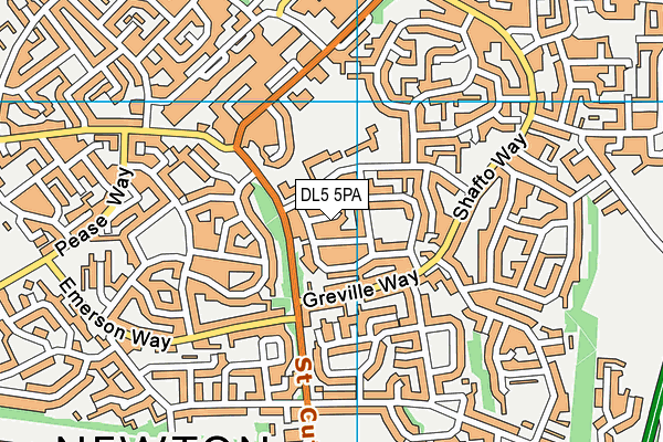 DL5 5PA map - OS VectorMap District (Ordnance Survey)
