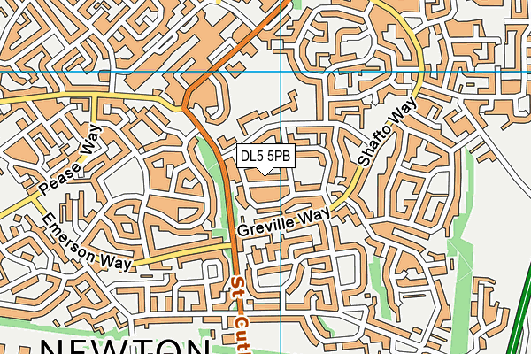 DL5 5PB map - OS VectorMap District (Ordnance Survey)