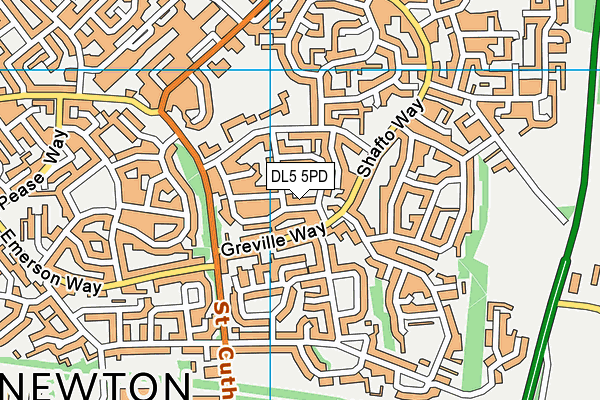 DL5 5PD map - OS VectorMap District (Ordnance Survey)