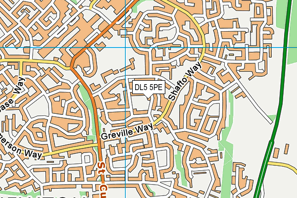 DL5 5PE map - OS VectorMap District (Ordnance Survey)