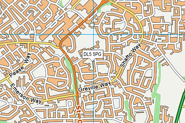 DL5 5PG map - OS VectorMap District (Ordnance Survey)