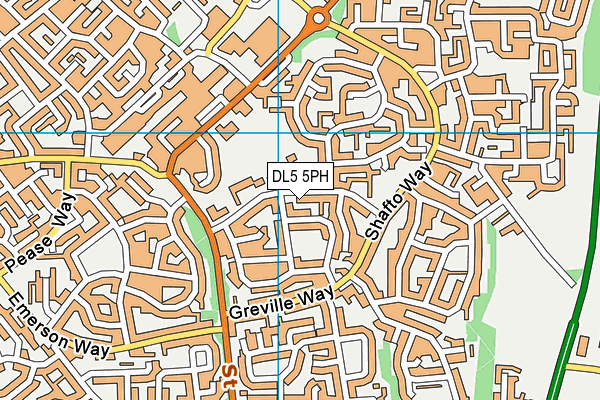 DL5 5PH map - OS VectorMap District (Ordnance Survey)