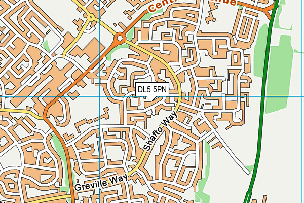 DL5 5PN map - OS VectorMap District (Ordnance Survey)