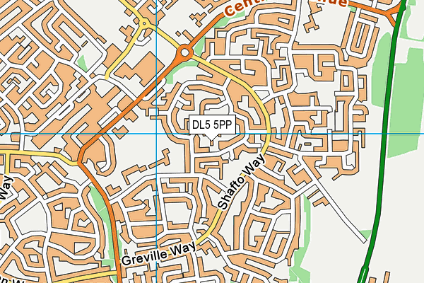 DL5 5PP map - OS VectorMap District (Ordnance Survey)