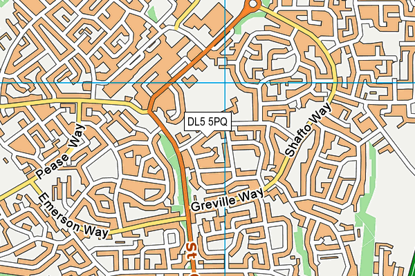DL5 5PQ map - OS VectorMap District (Ordnance Survey)