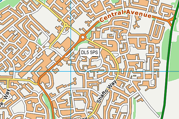DL5 5PS map - OS VectorMap District (Ordnance Survey)