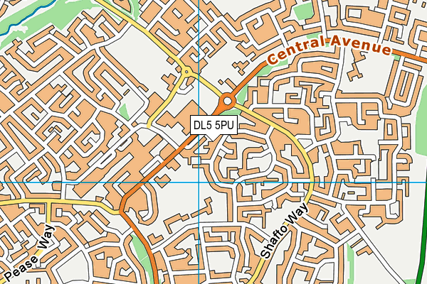DL5 5PU map - OS VectorMap District (Ordnance Survey)
