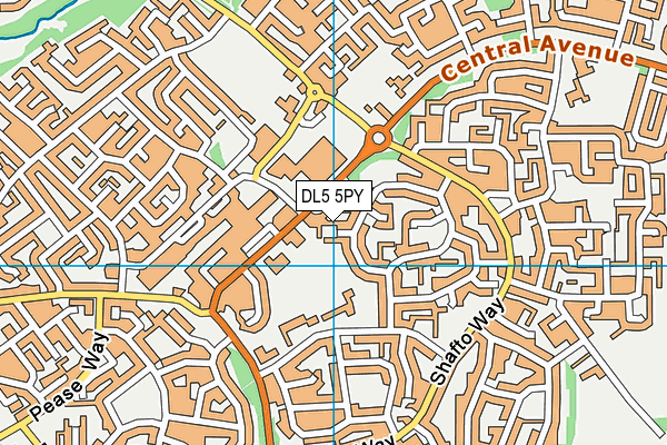 DL5 5PY map - OS VectorMap District (Ordnance Survey)