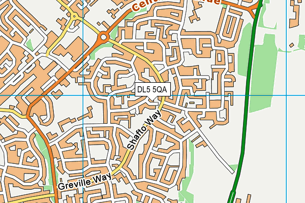 DL5 5QA map - OS VectorMap District (Ordnance Survey)