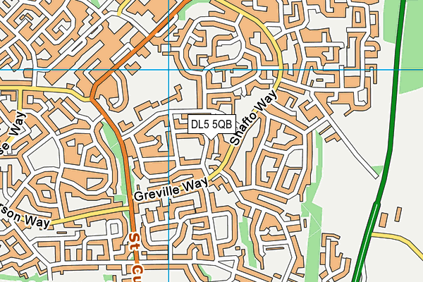DL5 5QB map - OS VectorMap District (Ordnance Survey)