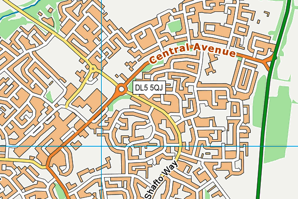 DL5 5QJ map - OS VectorMap District (Ordnance Survey)