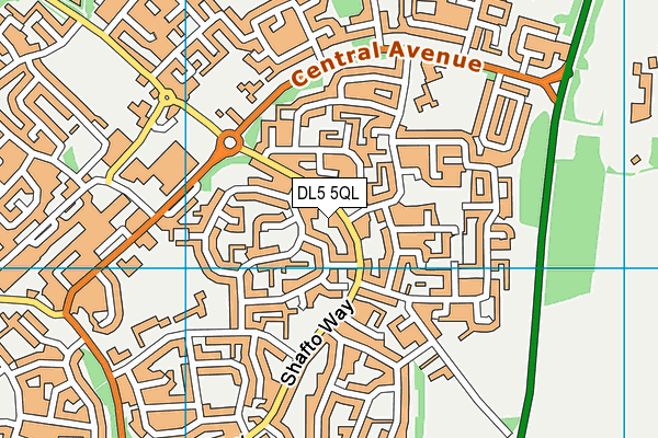 DL5 5QL map - OS VectorMap District (Ordnance Survey)