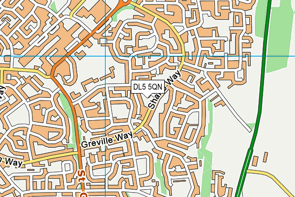 DL5 5QN map - OS VectorMap District (Ordnance Survey)
