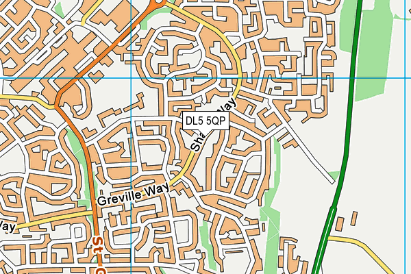 DL5 5QP map - OS VectorMap District (Ordnance Survey)