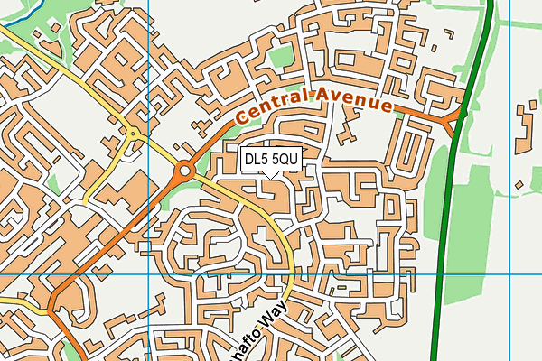 DL5 5QU map - OS VectorMap District (Ordnance Survey)