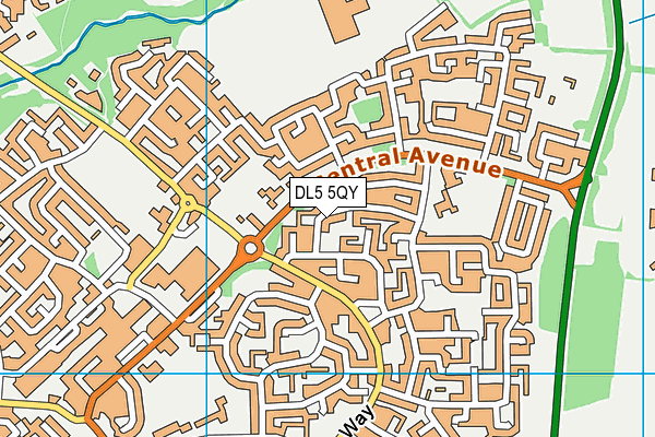 DL5 5QY map - OS VectorMap District (Ordnance Survey)