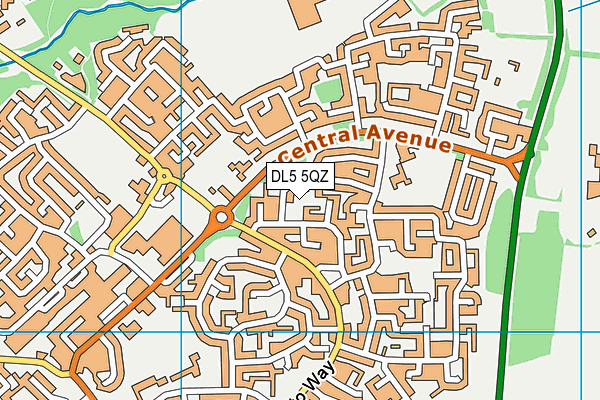 DL5 5QZ map - OS VectorMap District (Ordnance Survey)