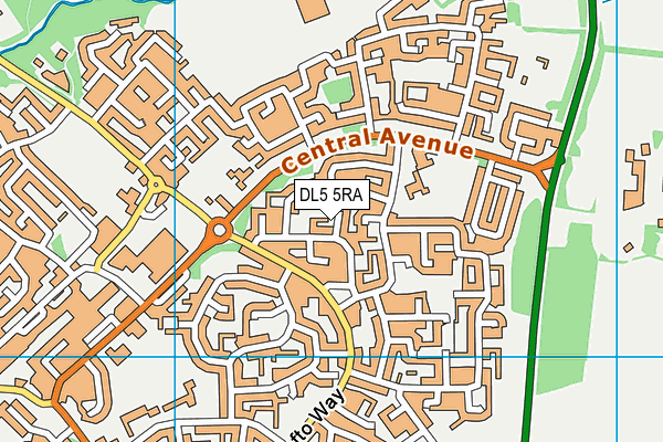 DL5 5RA map - OS VectorMap District (Ordnance Survey)