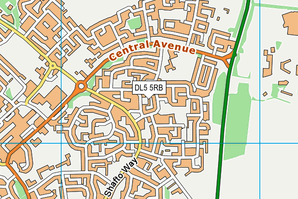 DL5 5RB map - OS VectorMap District (Ordnance Survey)