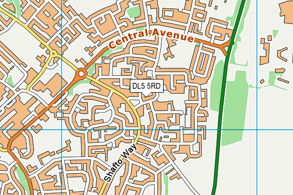 DL5 5RD map - OS VectorMap District (Ordnance Survey)