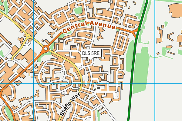 DL5 5RE map - OS VectorMap District (Ordnance Survey)
