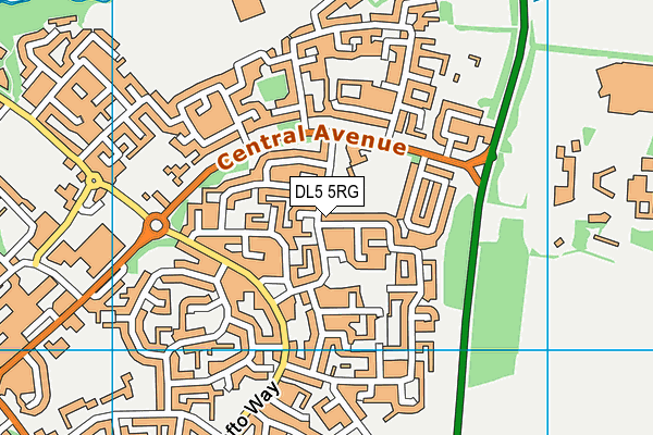 DL5 5RG map - OS VectorMap District (Ordnance Survey)