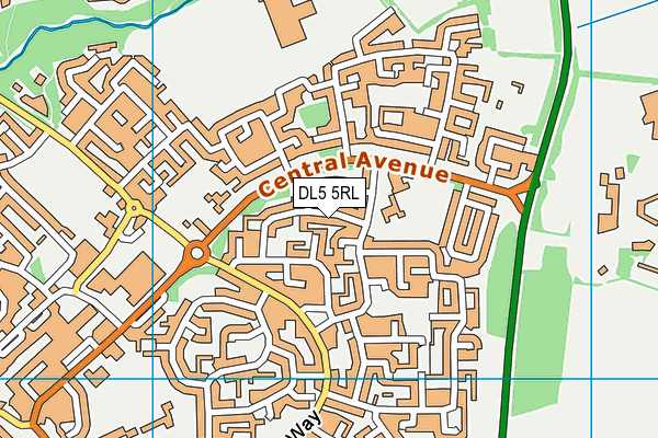 DL5 5RL map - OS VectorMap District (Ordnance Survey)