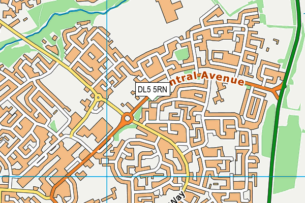 DL5 5RN map - OS VectorMap District (Ordnance Survey)