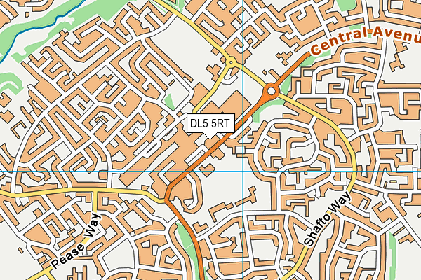 DL5 5RT map - OS VectorMap District (Ordnance Survey)