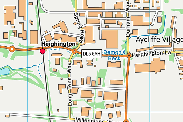 DL5 6AH map - OS VectorMap District (Ordnance Survey)