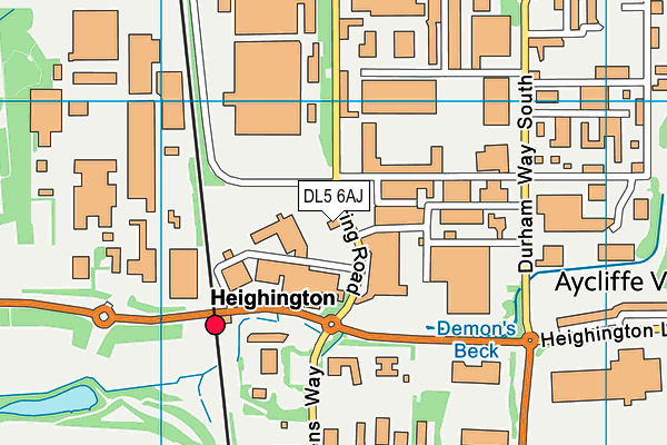 DL5 6AJ map - OS VectorMap District (Ordnance Survey)