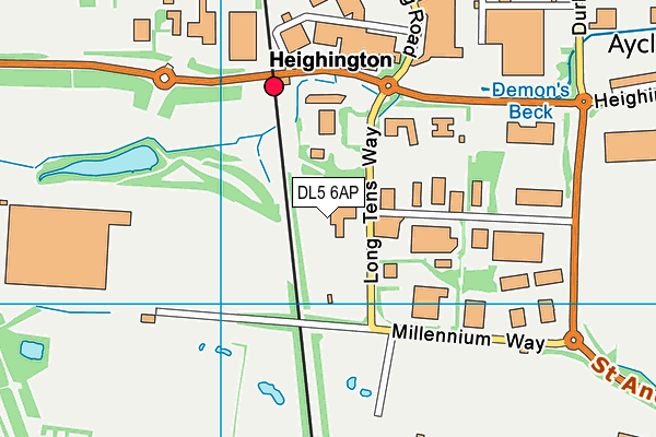 DL5 6AP map - OS VectorMap District (Ordnance Survey)